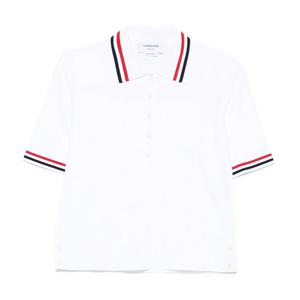 톰브라운 반팔 폴로 티셔츠 화이트 FKP119A Y5502 100