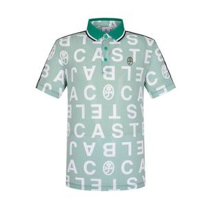 [까스텔바작]남성 레터링 패턴 카라 티셔츠 BGEMTS214GR_CC