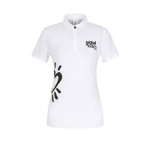 [까스텔바작]여성 아트웍 포인트 반팔 티셔츠 BGEMTS714WH_CC