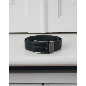 [닥스ACC][선물포장/쇼핑백동봉] 블랙 스퀘어 버클 양면 벨트 DBBE5F600