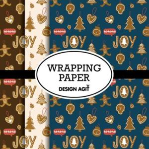 아트박스/디자인아지트 [기성]포장지크리스마스 진저맨