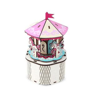 아트박스/영공방 회전 우드오르골 회전 목마