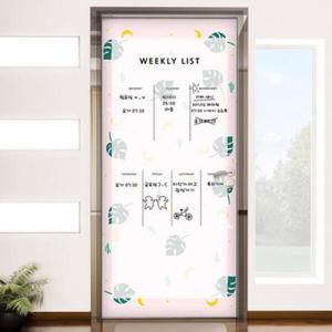 아트박스/꾸밈 cs412-칠판현관문시트지_여름패턴(몬스테라)