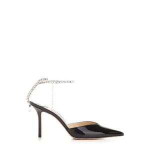 Jimmy Choo Saeda 85 포인티드 토 펌프스 SAEDA85BOB BLACKCRYSTAL TP934615256