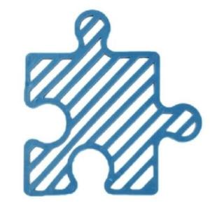 아트박스/와인앤쿡 실리콘 퍼즐 냄비받침(블루) 1개