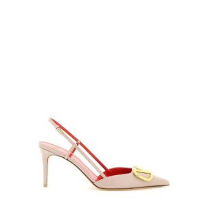 Valentino VLogo 플라크 포인티드 토 슬링백 펌프스 1W2S0R01DSH P45 TP943764773