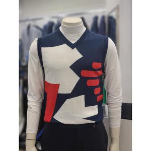 BTR골프 세이브존06 남성 봄 여름 브이넥 니트 조끼 아브로 BUW52J68M