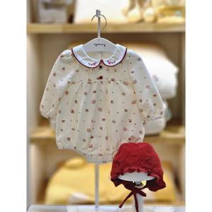 아가방 세이브존02 레드  면바디수트 모자세트 02s527953