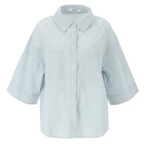 [에이비에프지]스트라이프 패턴 오버핏 반팔 남방 APZ3HB40H