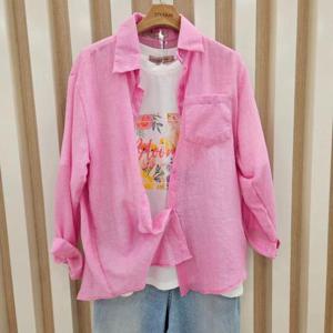 스테파니 HC11 파스텔아사긴팔셔츠 a25sh5241