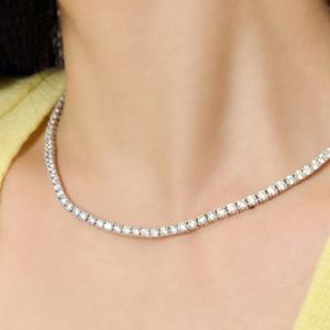 [티르리르]20캐럿 테니스 실버화이트 목걸이 HNXSVR30634M-W