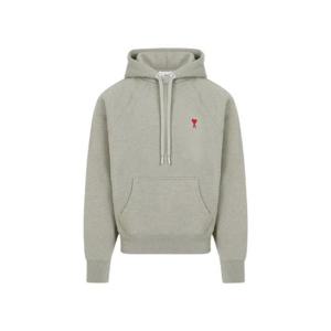 아미 파리스 Ami de Coeur 로고 자수 드로스트링 후드티 USW205747 366HEATHERSAGE TP946386922