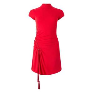 26 SS 로베르토 카발리 개더 디테일 미니 드레스 VQT143JE034 TP441176767