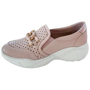 [에스콰이아(여성화)]여성화 부드러운 양가죽 빅체인 장식의 펀칭 창높이 4cm 슬립온 EQEMST693