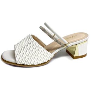 [에스콰이아(여성화)]여성화 링클소재 5cm 블럭굽 2WAY 샌들 EQEMSD933