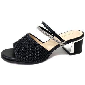 [에스콰이아(여성화)]여성화 링클소재 5cm 블럭굽 2WAY 샌들 EQEMSD932