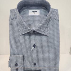 [레노마셔츠]써커투톤미니체크스판슬림핏  ROSSL0983 A_DG