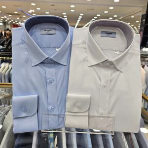 [레노마셔츠]긴소매 트윌 스판 배색 솔리드슬림 셔츠 RZRSLP103_