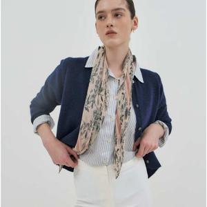 [헤지스] 핑크 플라워프린트 실크 스카프 [HISC5F390P2]