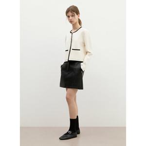 [시스티나]더블 버튼 레더 숏 팬츠 AWWSPP11010