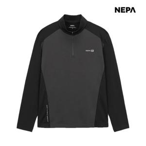 네파 [택가 109,000]남성 간절기 파워스트레치 블록 집업티셔츠 7K55403