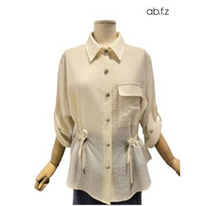 [에이비에프지]셔링 포인트 블라우스 스타일 7부 텐셀 재킷 APZ3HJ31I