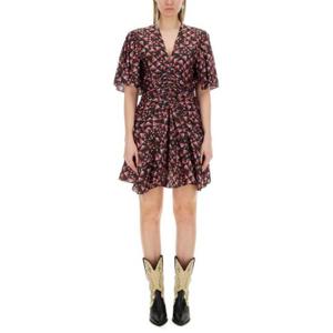 이자벨마랑 미디 원피스 RO0496FA B2J17IBKMU Brown