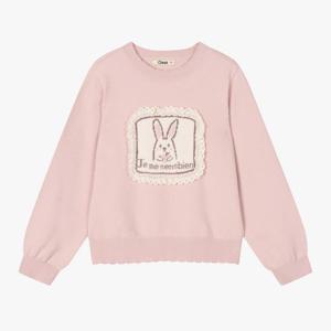 [치크]토끼 그래픽 + 하트 자카드 와이드 세트 상의 CKSV24W3G _NC해운대점