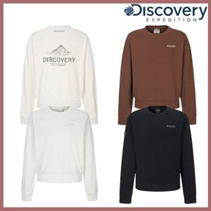 디스커버리 25FW 가을 신상 여성 마운틴 백그래픽 세미크롭 맨투맨   DWMT42054-GSAN