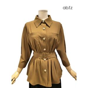 [에이비에프지]벨티드 블라우스 스타일 7부 재킷 APZ5HJA3G