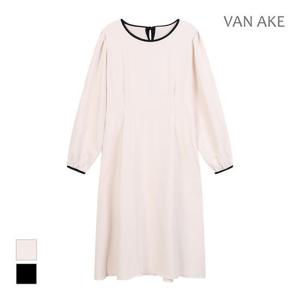 [반에이크]MARIO라운드넥 배색라인 원피스_VB34OPQ312Z