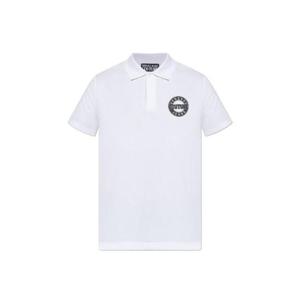 베르사체 진 쿠튀르 로고 프린트 반팔 폴로 셔츠 79GAGT06CJ01T 003 TP948289107