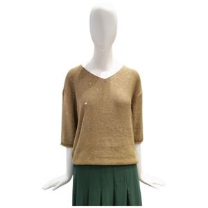 [페이지플린]브이넥 스팽글 7부 니트 F5CKN005