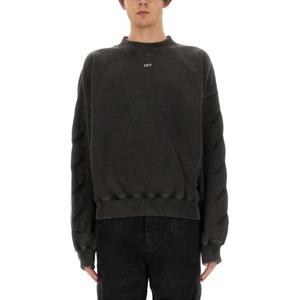 오프화이트 긴팔 티셔츠 OMBA070 C99FLE0021077 Black