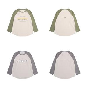 [내셔널지오그래픽]N223WTS020 여성 슬로건 긴팔 티셔츠