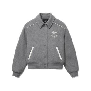 커버낫자켓 CQK CO2404JK70-GR 우먼 울 바시티 자켓 Gray