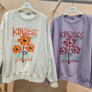 라티움 HC34 신축성좋은 루즈핏 맨투맨 썬플라워 티셔츠 T2541Ts02