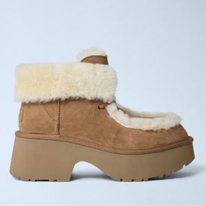 26 SS 어그 Esmee 에스미 시어링 트리밍 레이스업 스웨이드 부츠 카멜 1171532 CHE