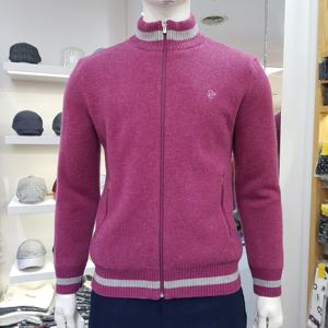 [루이까스텔]남성배색라인방풍풀집업울스웨터/7MESW001P