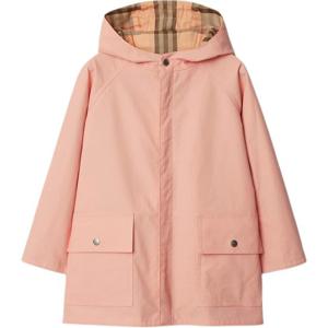 버버리 키즈 빈티지 체크 후드 리버시블 자켓(핑크베이지) 8100113