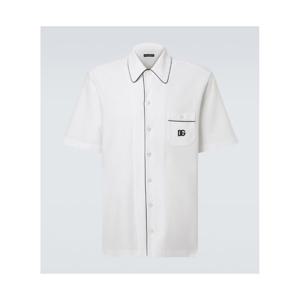 돌체앤가바나 DG 코튼 실크 피케 볼링 셔츠 P01077030