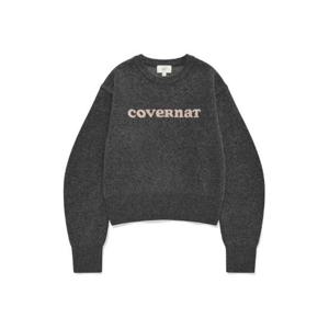 커버낫긴팔티 JQS CO2404KT81-CH 우먼 쿠퍼 로고 니트 Charcoal
