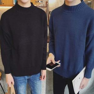 남친룩 반폴라 니트