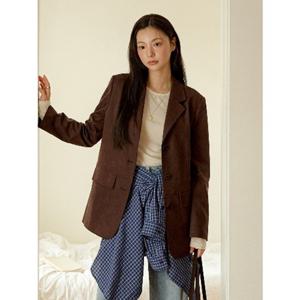 올리브데올리브 (OL5XJ880) 싱글 쓰리버튼 스웨이드 자켓