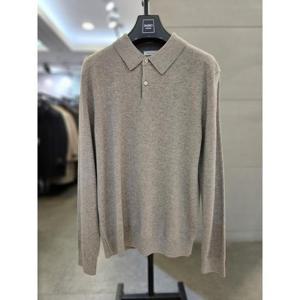 바쏘옴므 세이브존03 바쏘옴므 24F/W 베이지  블렌드 베이직카라 니트티 WSAGY4WT85ABGA