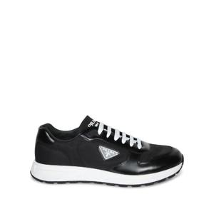 25FW 프라다 로우 탑 레더 스니커즈 with silver triangular 로고 detail  화이트 레이스 앤 rubber sole  2EE4433LF5F0632 TP565503654