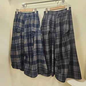 스테파니 HC07 체크 롱 캉캉 스커트 A25SK5411