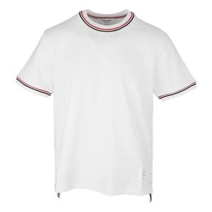 톰브라운 스트라이프 트림 반팔 티셔츠 MJS231A J0055 100