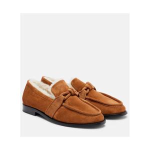 보테가베네타 Astaire 시어링 라이닝 스웨이드 로퍼 P01099516