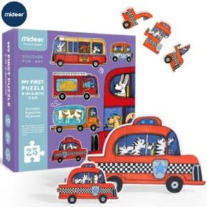 MIDEER 처음해보는 교통퍼즐놀이 (KMD0077) 그림퍼즐 그림맞추기 학습완구 도형끼우기 집중력발달장난감